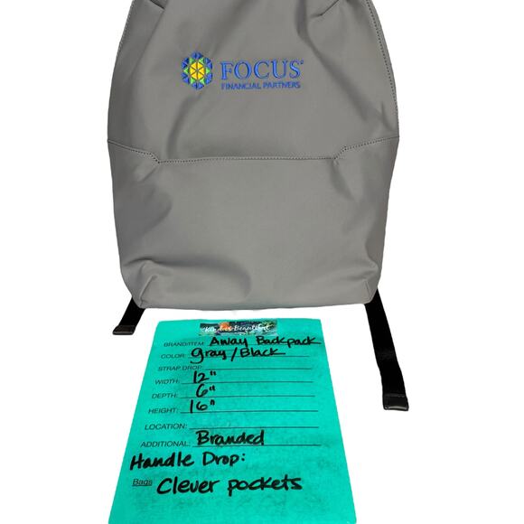 AWAY Travel Everywhere Zip Backpack CUSTOMIZED Laptop Bag Business Gray Work - Picture 10 of 10